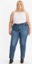 Levi's Plus 724 high waist straight fit jeans medium indigo worn in - Thumbnail 7