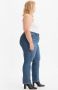 Levi's Plus 724 high waist straight fit jeans medium indigo worn in - Thumbnail 10