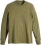 Levi's Originele Blauwgroene Olive Longsleeve Tee Green Heren - Thumbnail 5
