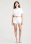 Levi's Witte Katoenen Jeans Broek Kort 501 Versleten Effect White Dames - Thumbnail 7