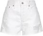 Levi's Witte Katoenen Jeans Broek Kort 501 Versleten Effect White Dames - Thumbnail 8