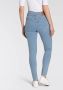 Levi's Mile High waist super skinny jeans light indigo worn in - Thumbnail 7