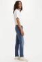 Levi's Slim Fit Blauwe Katoenen Jeans met Gewassen Effect Blue Heren - Thumbnail 8