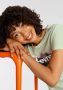 Levi's T-shirt Perfect Tee met tekst lichtgroen - Thumbnail 5