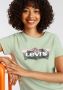 Levi's T-shirt Perfect Tee met tekst lichtgroen - Thumbnail 6
