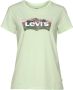 Levi's T-shirt Perfect Tee met tekst lichtgroen - Thumbnail 7