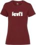 Levi's Bordeaux Print T-shirt voor Dames Red Dames - Thumbnail 6