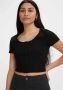 Levi's Zwart Katoenen T-Shirt met Knoopsluiting Black Dames - Thumbnail 8