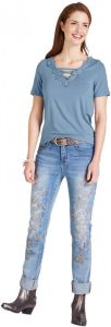 LINEA TESINI by Heine Skinny jeans met borduurwerk
