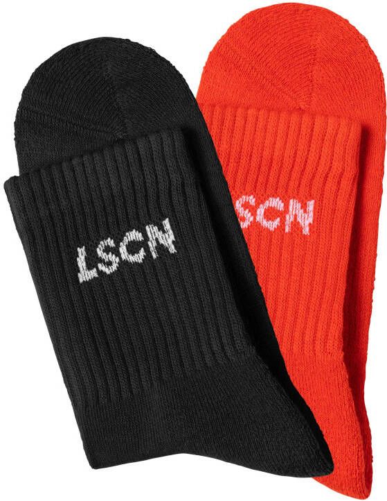 LSCN by LASCANA Tennissokken met badstof halve voet (set 2 paar)