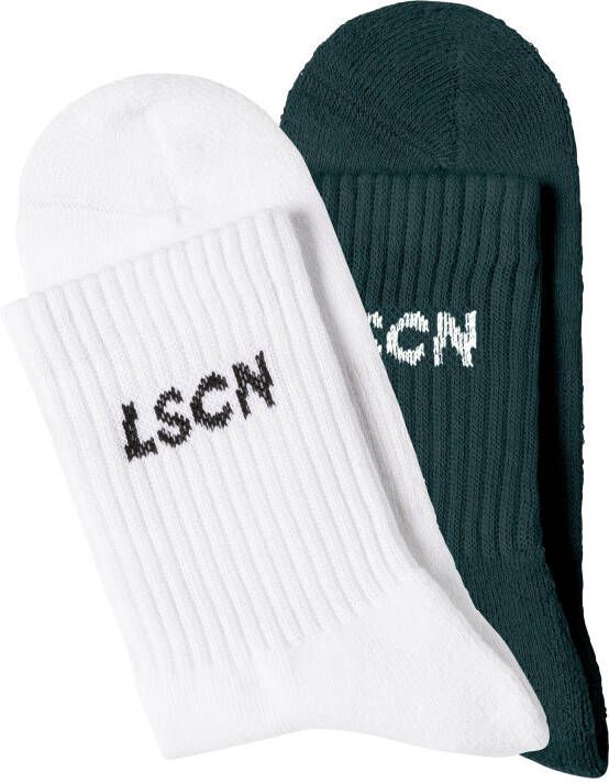 LSCN by LASCANA Tennissokken met badstof halve voet (set 2 paar)