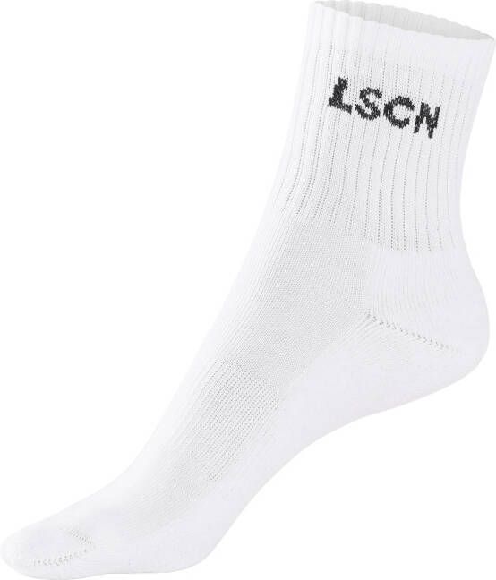 LSCN by LASCANA Tennissokken met badstof halve voet (set 2 paar)