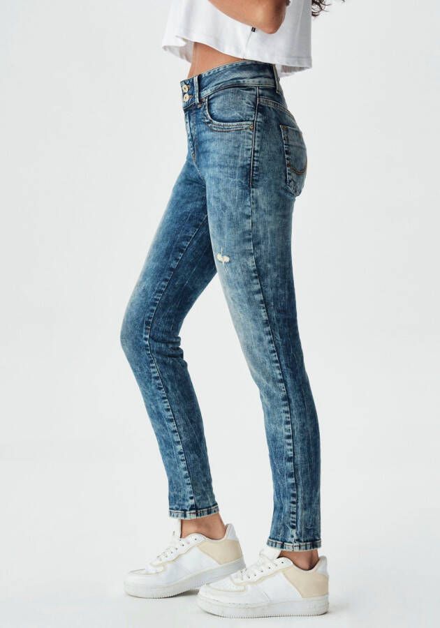 LTB Slim fit jeans MOLLY HIGH SMU met smalle pijpen hoge taillehoogte en met stretch-aandeel exclusief