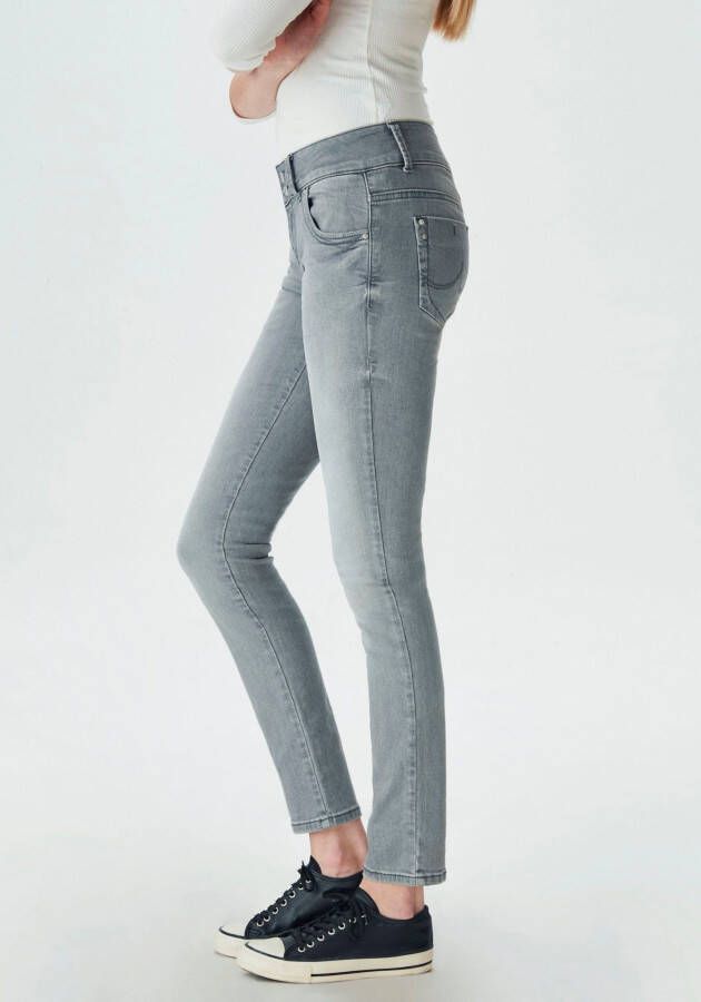 LTB Slim fit jeans MOLLY met band met dubbele knoop