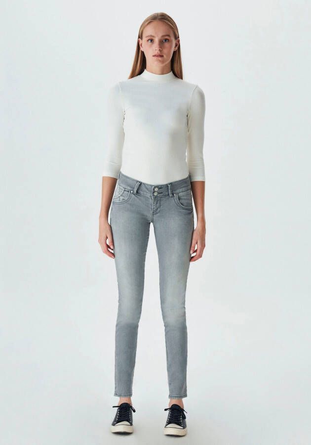 LTB Slim fit jeans MOLLY met band met dubbele knoop