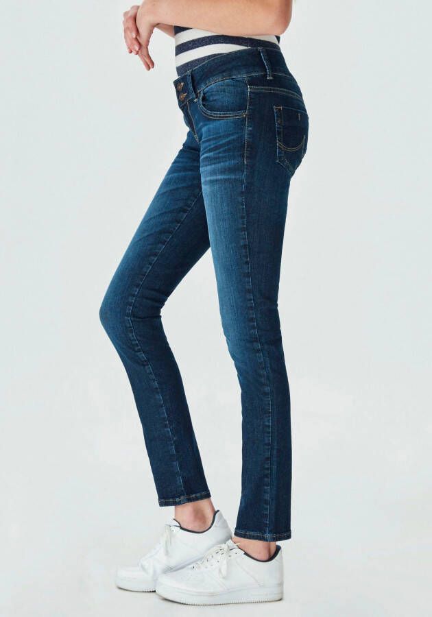 LTB Slim fit jeans MOLLY met dubbele knoopsluiting & stretch