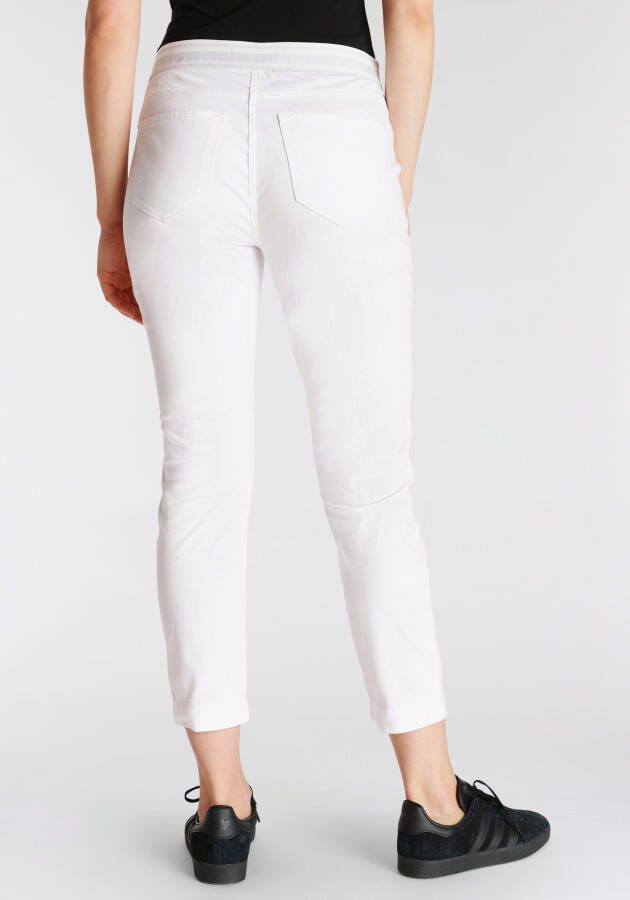MAC 7 8 jeans SLIM SPORT cropped met elastische band in de taille