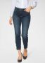 MAC Donkerblauwe Skinny Jeans met Ritsdetail Blue Dames - Thumbnail 7