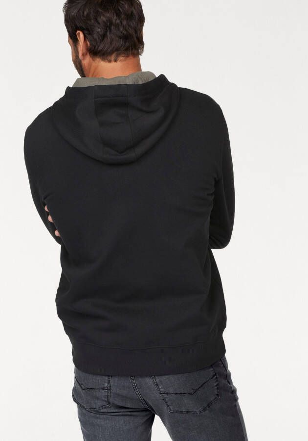 Man's World Capuchonsweatvest met contrastkleurige voering