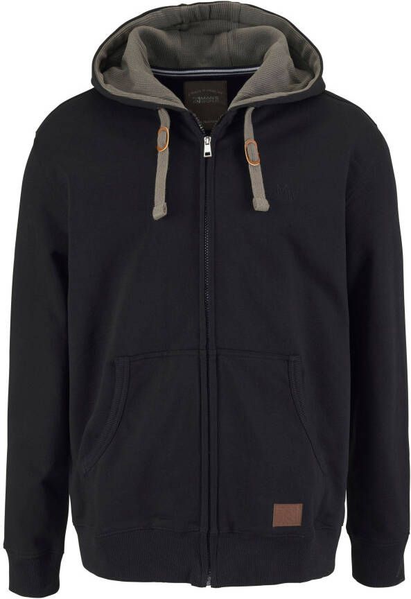Man's World Capuchonsweatvest met contrastkleurige voering