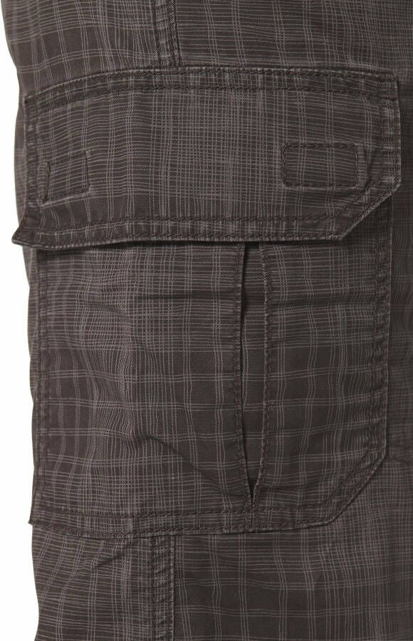 Man's World Cargobermuda in 3 4-lengte met een trendy ruitmotief