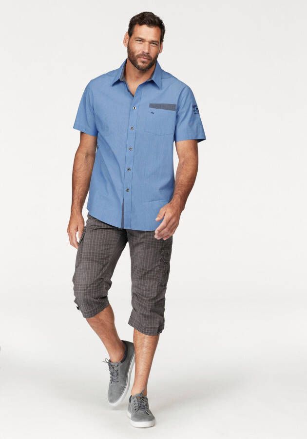 Man's World Cargobermuda in 3 4-lengte met een trendy ruitmotief
