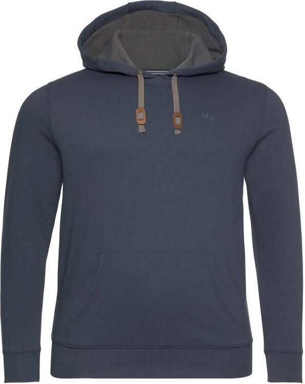 Man's World Hoodie lange mouwen losse pasvorm effen met capuchon