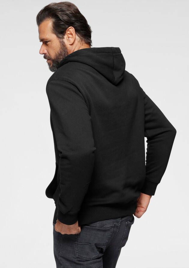 Man's World Hoodie lange mouwen losse pasvorm effen met capuchon