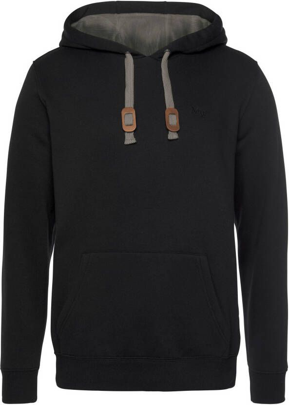 Man's World Hoodie lange mouwen losse pasvorm effen met capuchon