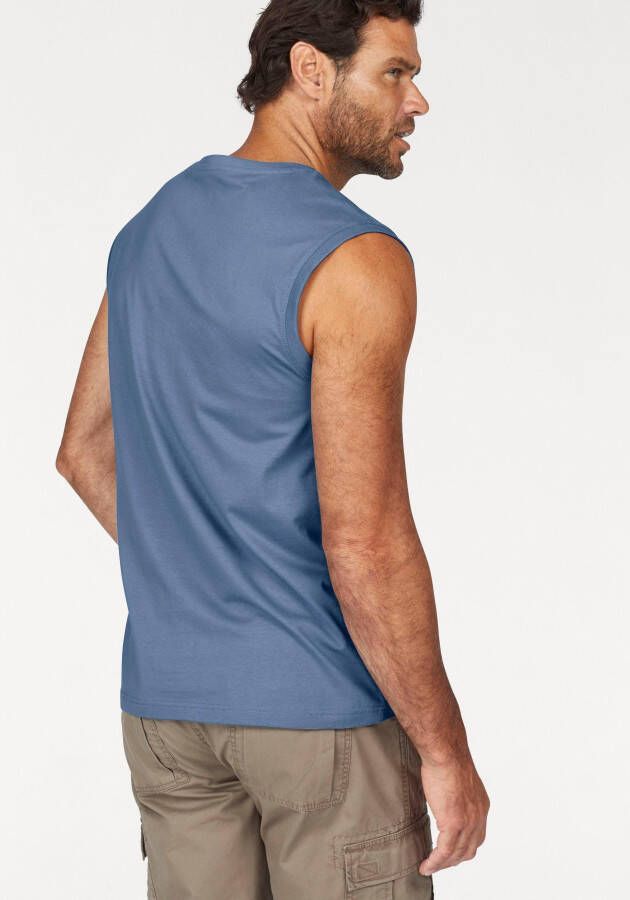 Man's World Muscle-shirt mouwloos basic stijl effen ronde hals (3-delig Set van 3)