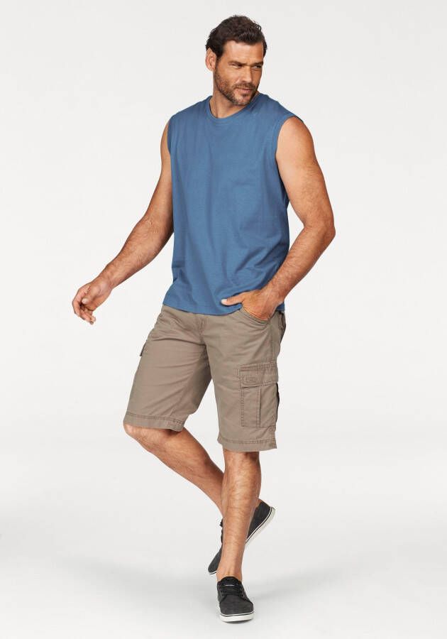 Man's World Muscle-shirt mouwloos basic stijl effen ronde hals (3-delig Set van 3)