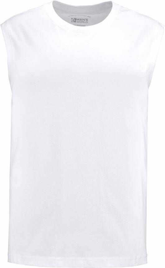 Man's World Muscle-shirt mouwloos basic stijl effen ronde hals (3-delig Set van 3)