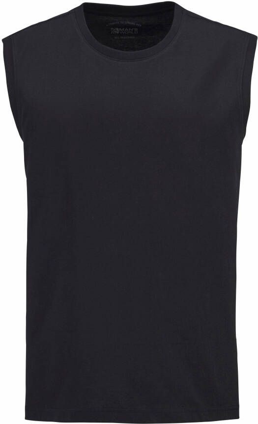 Man's World Muscle-shirt mouwloos basic stijl effen ronde hals (3-delig Set van 3)