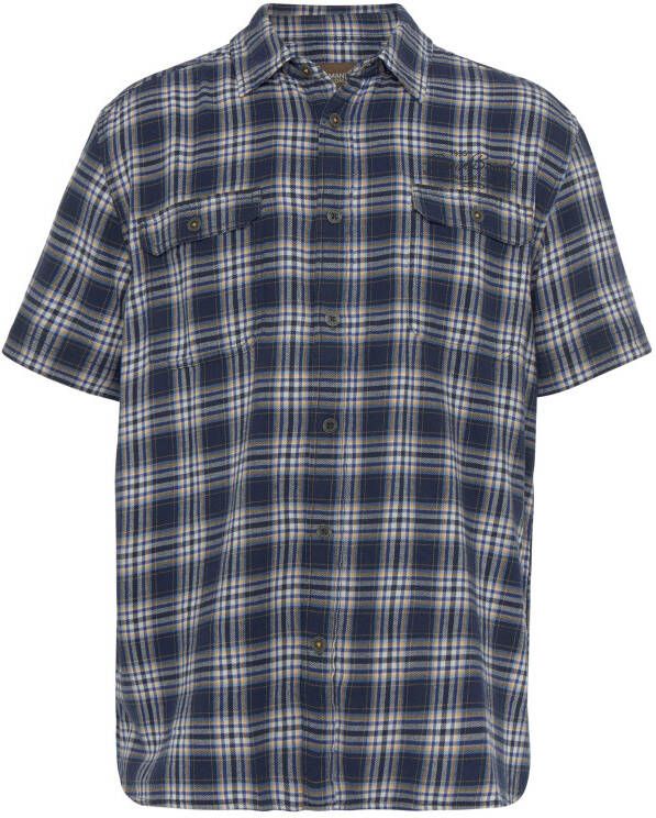 Man's World Overhemd met korte mouwen met kleine print op de borst