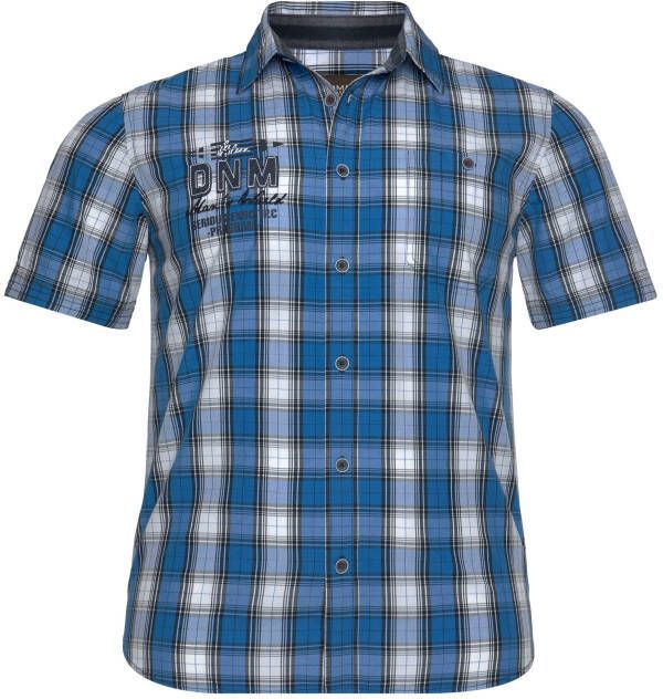 Man's World Overhemd met korte mouwen met print en borduursel
