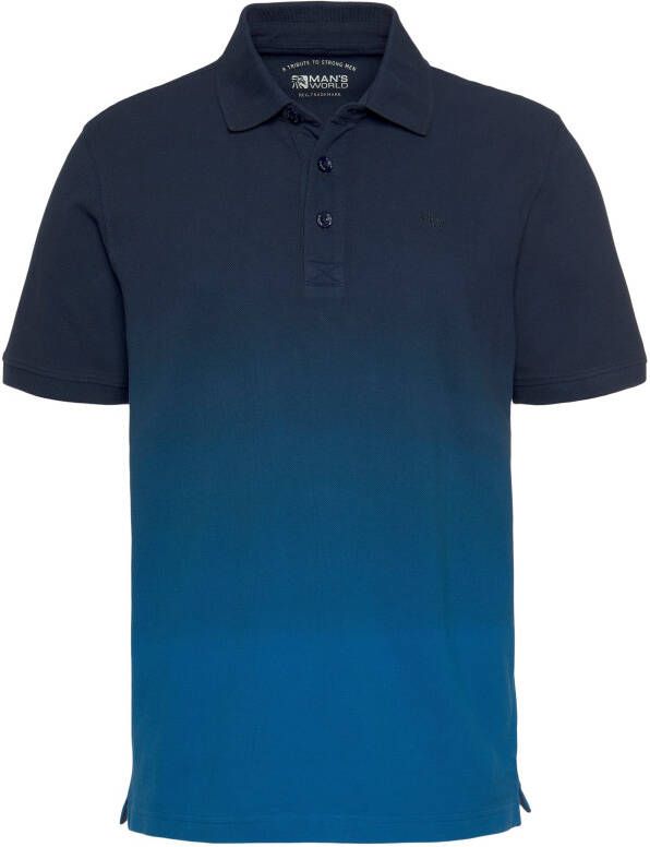 Man's World Poloshirt Korte mouwen met polokraag van piqué-stof met stijlvolle borduring