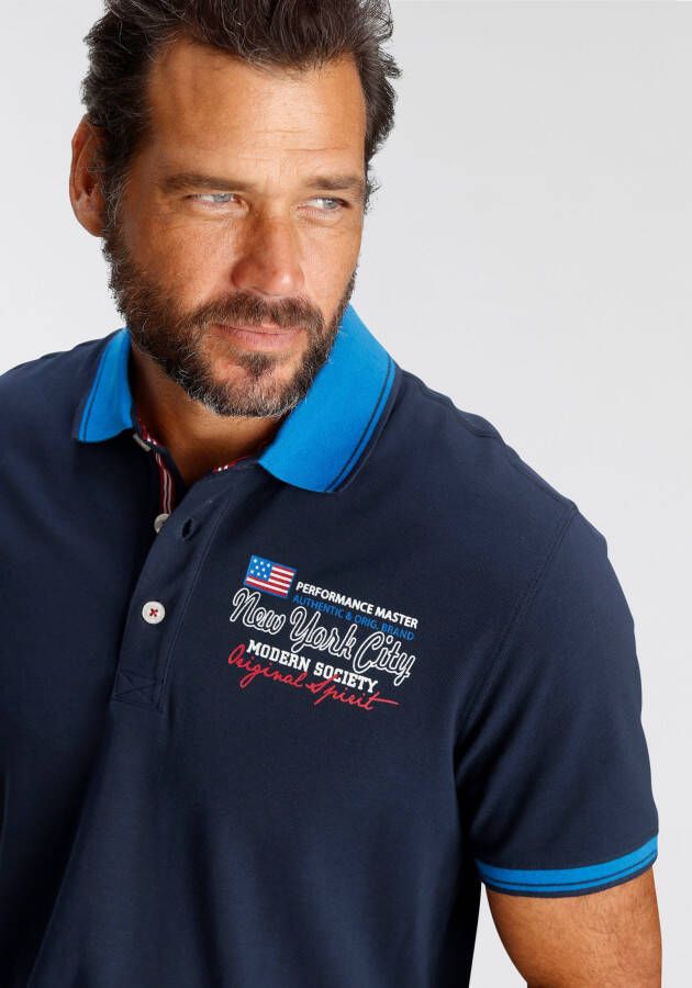 Man's World Poloshirt Korte mouwen casual pasvorm bedrukt polokraag