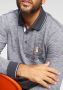 Man's World Poloshirt met lange mouwen Lange mouwen gemêleerde look polokraag van katoen - Thumbnail 4