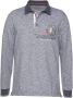 Man's World Poloshirt met lange mouwen Lange mouwen gemêleerde look polokraag van katoen - Thumbnail 5