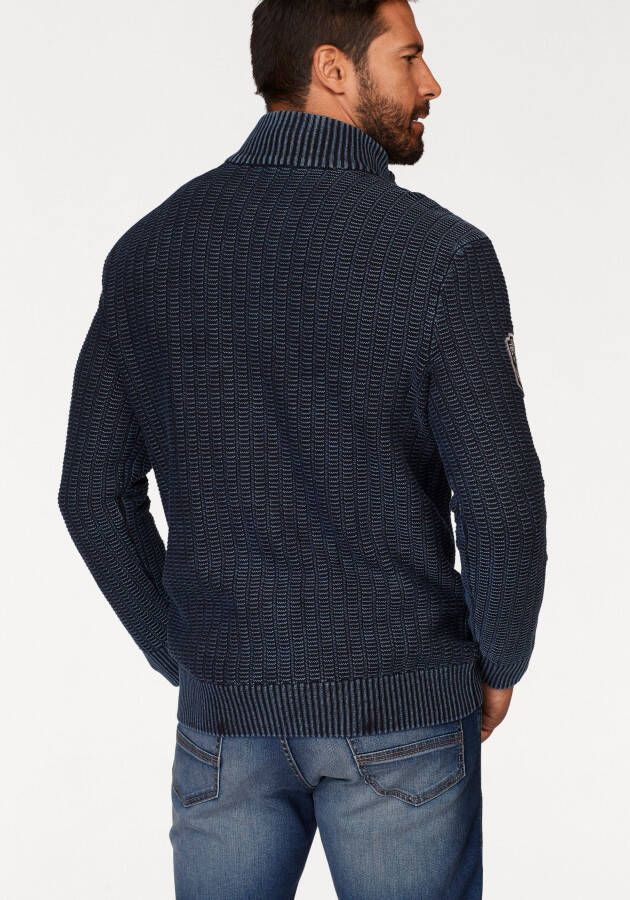 Man's World Schipperstrui Tot XL met badge op de mouw