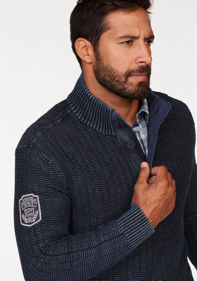Man's World Schipperstrui Tot XL met badge op de mouw