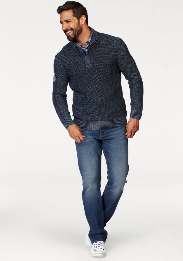 Man's World Schipperstrui Tot XL met badge op de mouw