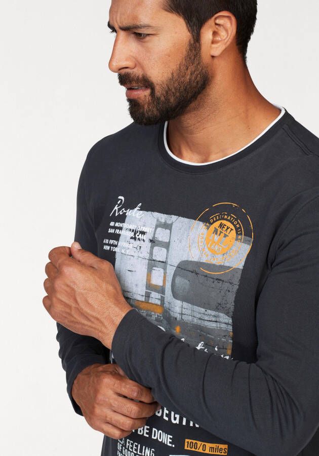 Man's World Shirt met lange mouwen met meerkleurige print