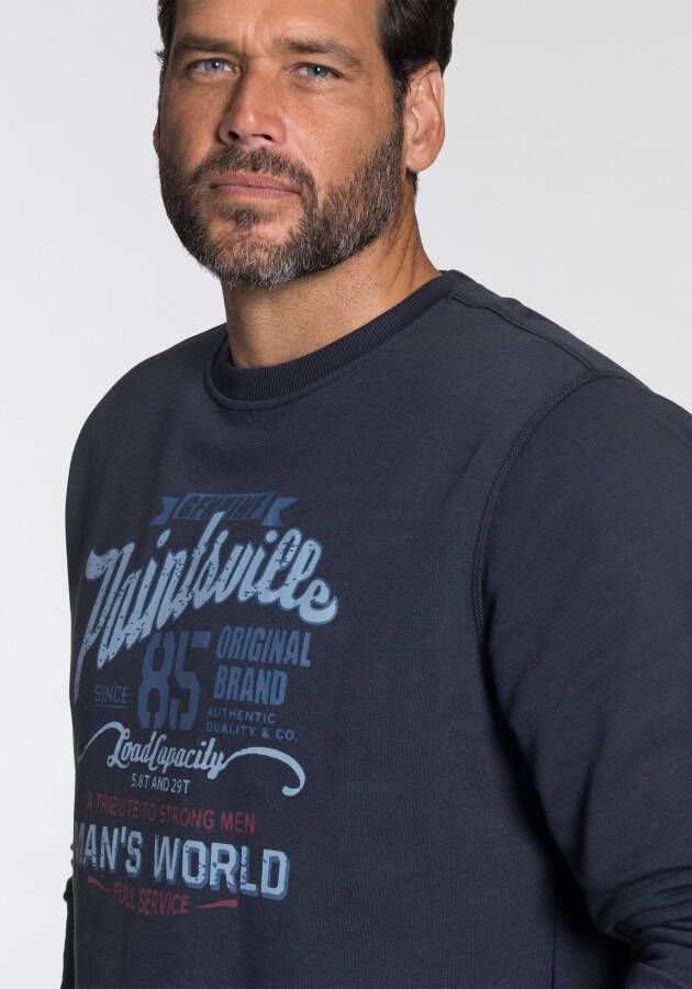 Man's World Sweatshirt Lange mouwen casual print ronde hals van katoenmix