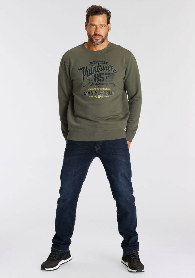 Man's World Sweatshirt Lange mouwen casual print ronde hals van katoenmix