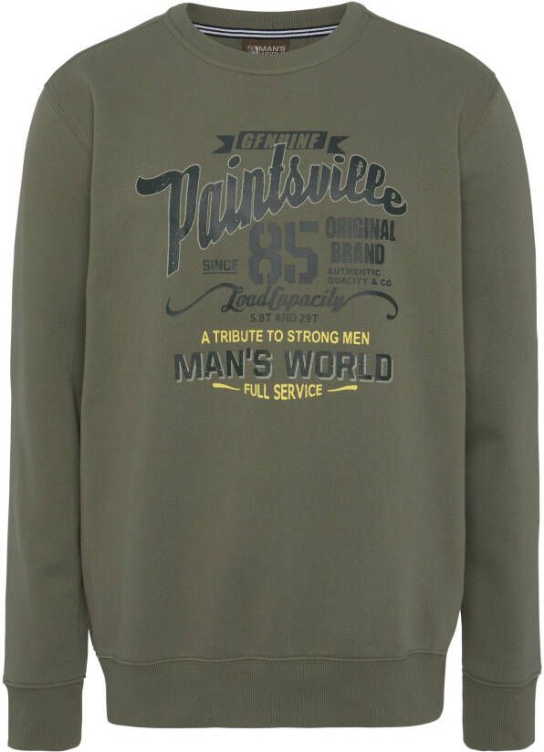 Man's World Sweatshirt Lange mouwen casual print ronde hals van katoenmix