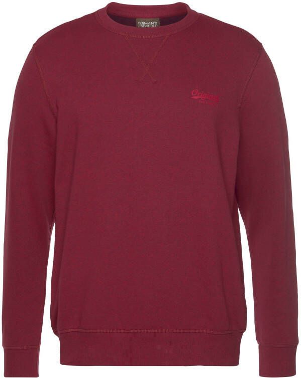Man's World Sweatshirt Lange mouwen basic-stijl effen ronde hals