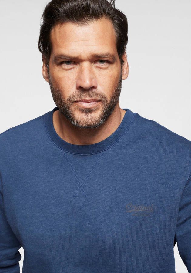 Man's World Sweatshirt Lange mouwen basic-stijl effen ronde hals