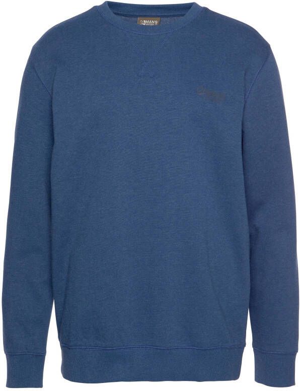 Man's World Sweatshirt Lange mouwen basic-stijl effen ronde hals