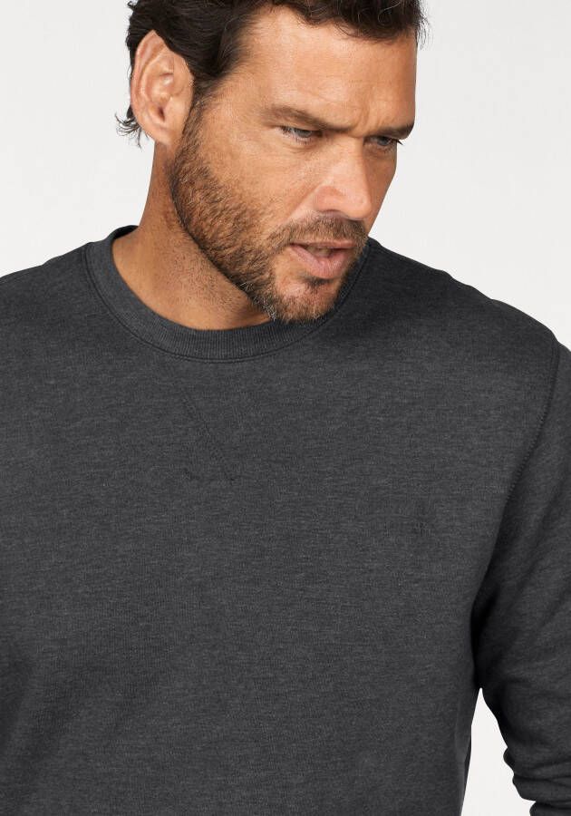 Man's World Sweatshirt Lange mouwen basic-stijl effen ronde hals
